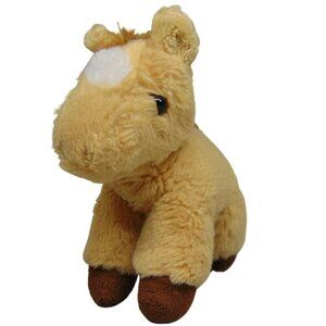 Aurora Tan Foal Pony Horse Plush Sitting Stuffed Animal Cuddly